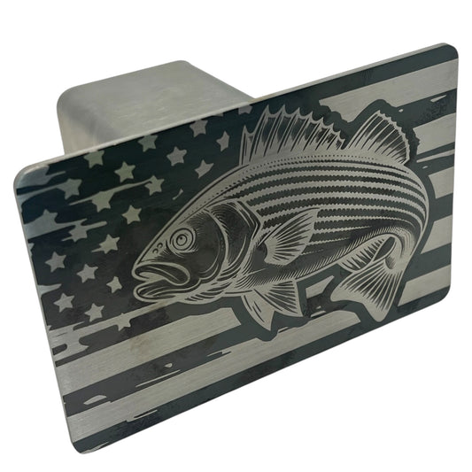 Striped Bass- Trailer Hitch Covers